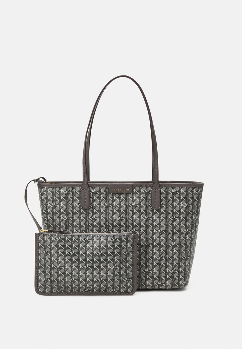 Tory Burch - SMALL BASKETWEAVE TOTE SET - Bolso de mano - mottled grey, Ampliar
