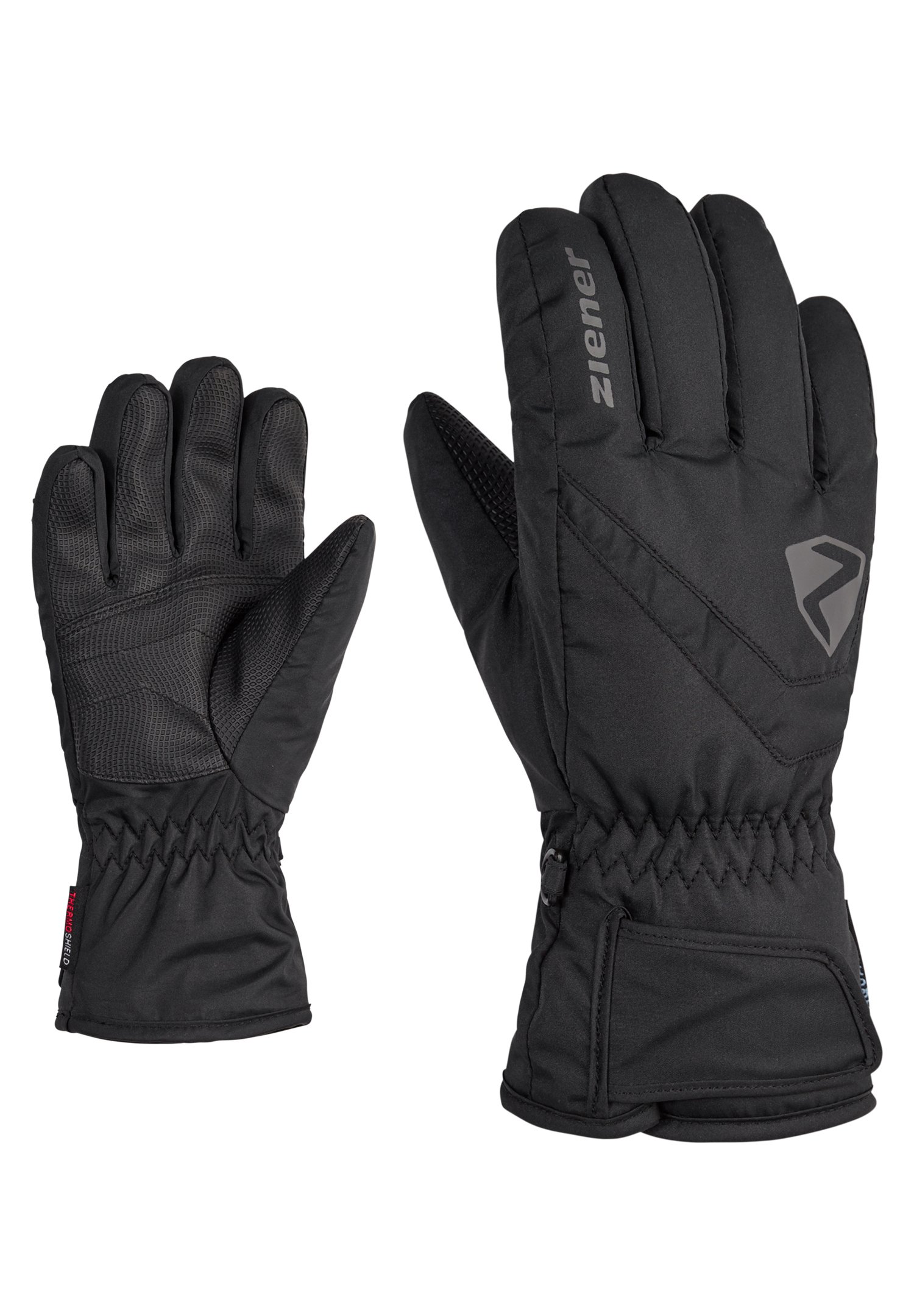 Ziener Children LORIKO Ski Gloves/Winter Sports | Waterproof Breathable, Black, 3.5 Ziener Children LORIKO Ski Gloves/Winter Sports | Waterproof Breathable, Black, 3.5