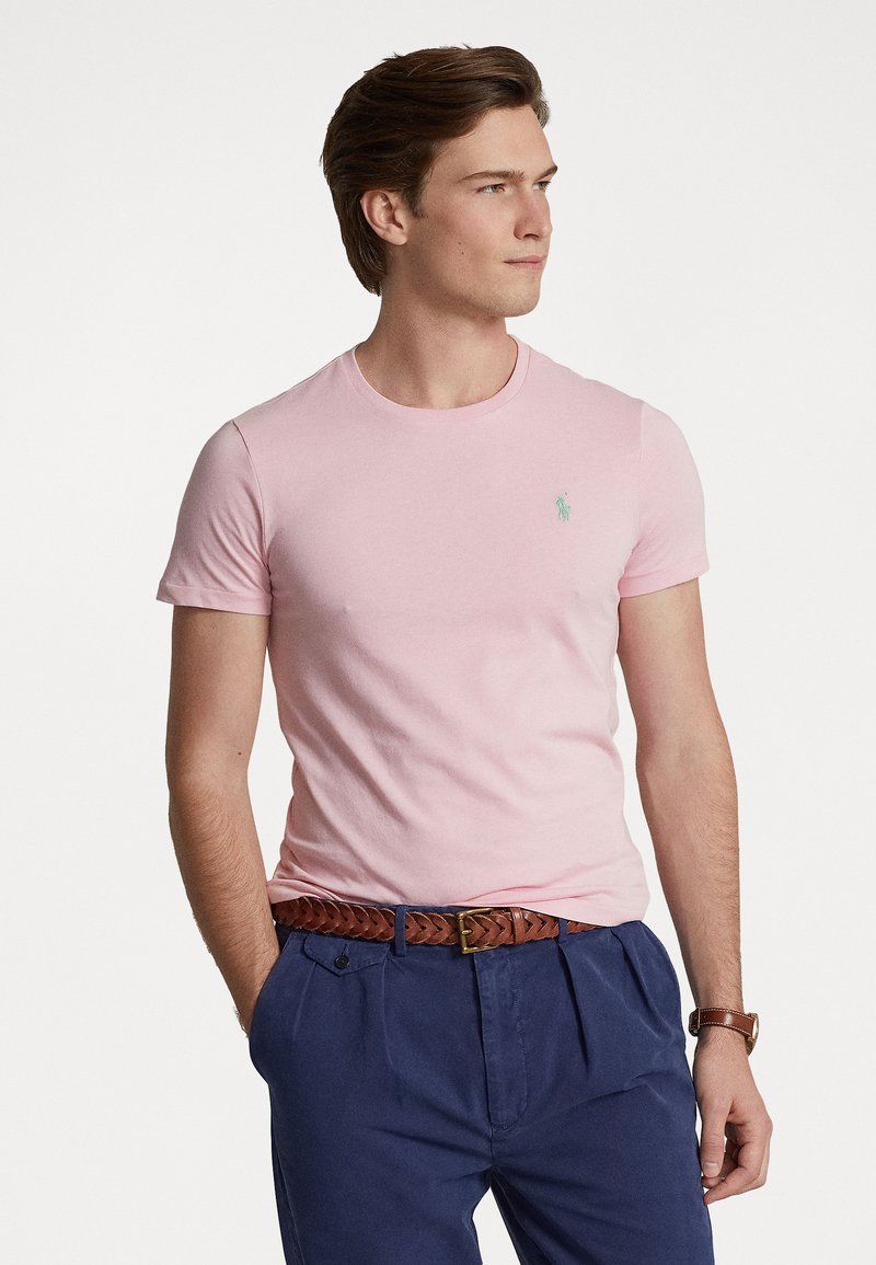 Polo Ralph Lauren CUSTOM SLIM FIT JERSEY CREWNECK T-SHIRT - Pamata T-krekls - garden pink