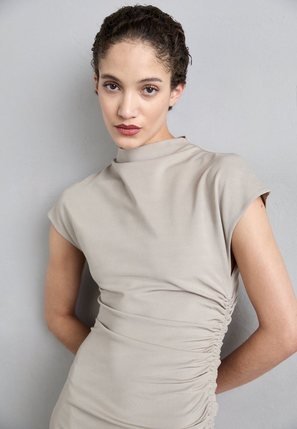 ALIZ - Jersey dress - beige2