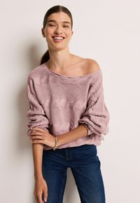 Next CABLE OFF THE SHOULDER  - Džemper - blush pink