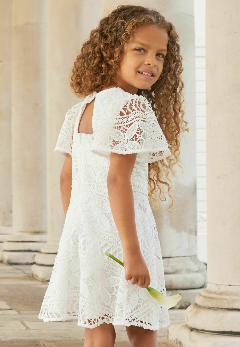 Wit Cocktailjurk Kind Tot Jaar Leuke Littler Meisjes Wit Zomer