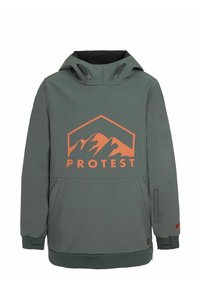 Protest PRTCLEYTON JR - Felpa con cappuccio - huntergreen