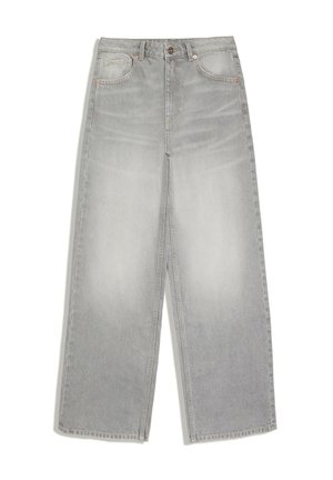 Bershka, STRAIGHT WIDE HIGH WAIST- JEANS - Wide Leg - grey