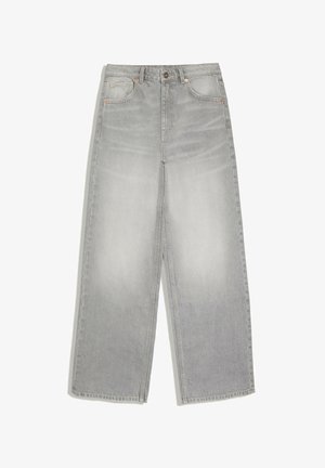 Bershka, STRAIGHT WIDE HIGH WAIST- JEANS - Wide Leg - grey