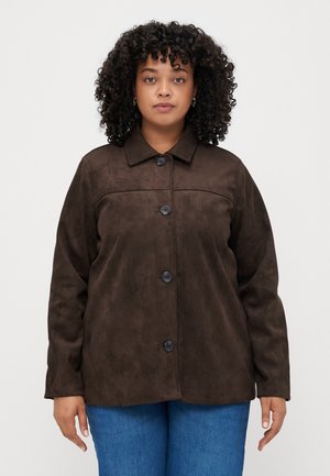 CARLINEA JACKET  - Műbőr dzseki - coffee bean