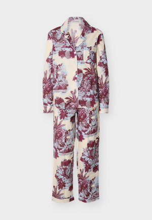 WOMENS LONG  - Pidžamas komplekts - tippi cream/blue/plum