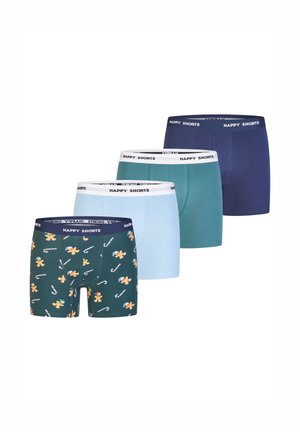 CHRISTMAS 4-PACK - Boxers - green/navy gingerbreadmen/green/ blue
