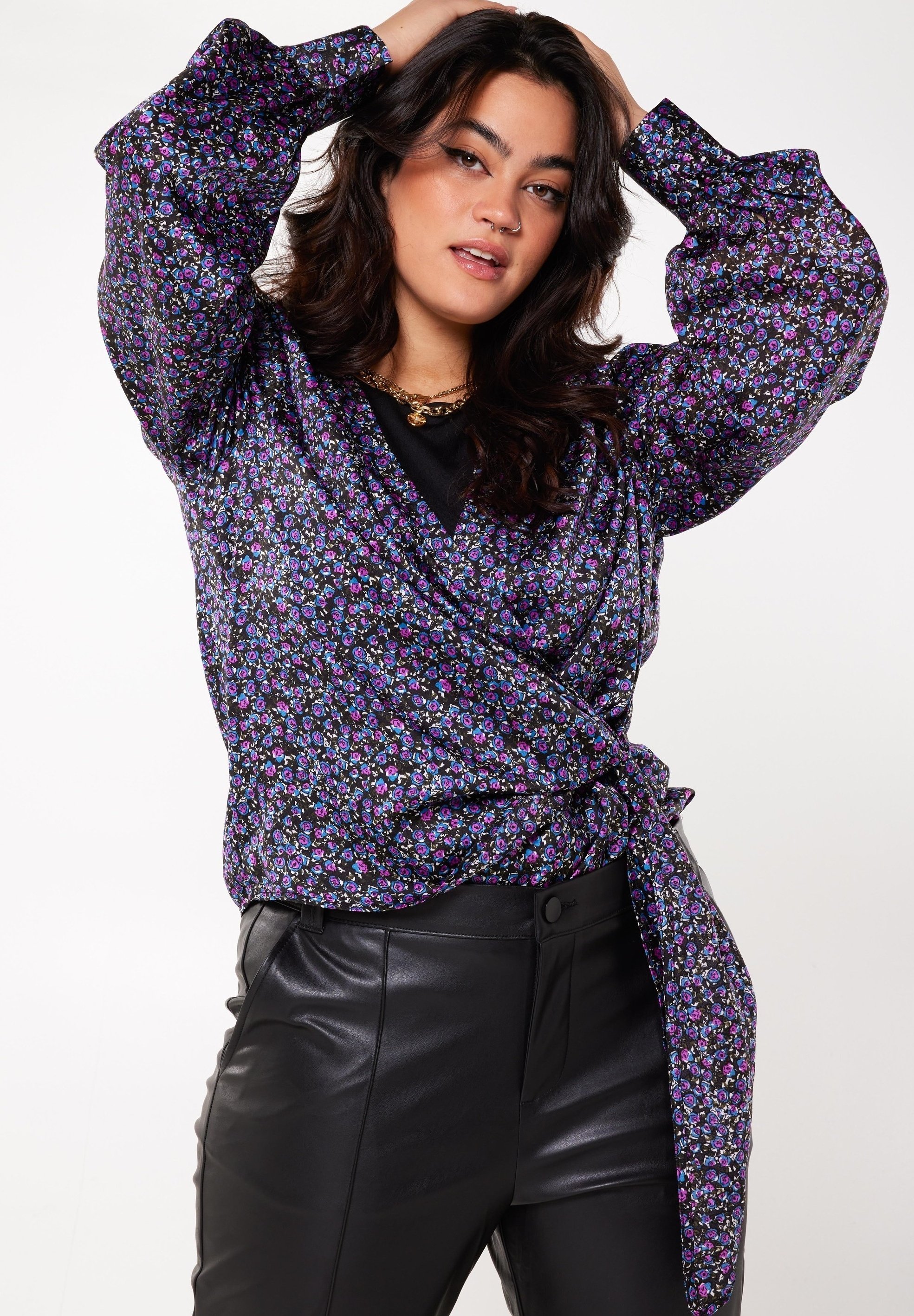 MS Mode OVERSLAG - Blouse - multi purple/meerkleurig - Zalando.nl
