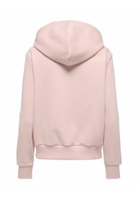 Luegenser i lys rosa, laget av mykt stoff; har en avslappet passform, ribbede mansjetter, og en subtil, jevn tekstur.