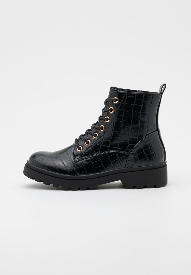 BOATING  LACE UP - Bottines à lacets - black