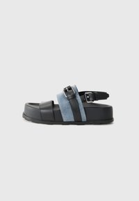 Sandále na platforme - azzurro/nero