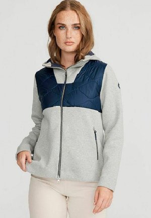 Holebrook EDLA FULLZIP - Neuletakki - light grey mel navy