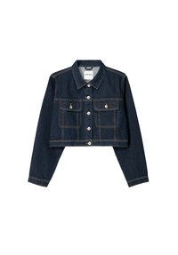 CROPPED - Denim jacket - royal blue