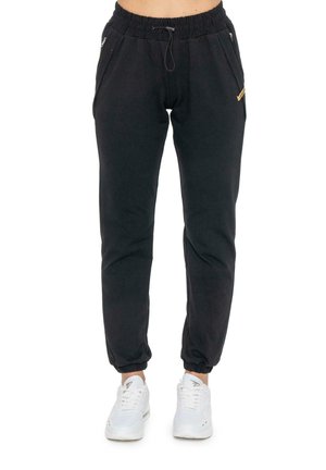 LEONE 1947, TROUSERS - Pantalon de survêtement - black-light grey solid