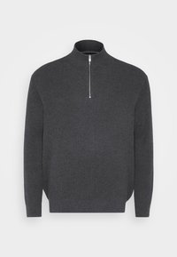 Jack & Jones JPRBLALIAM HALF ZIP  - Strickpullover - dark grey melange