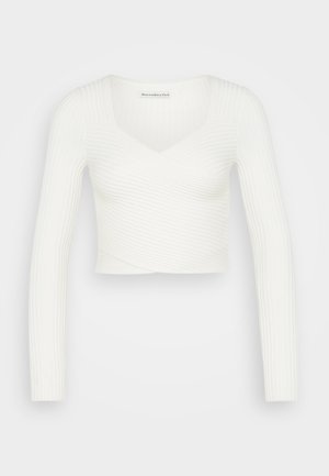 Abercrombie & Fitch VARIEGATED WRAP SLIM - Πουλόβερ - jet stream