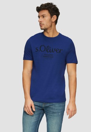 s.Oliver Print T-shirt - ozeanblau