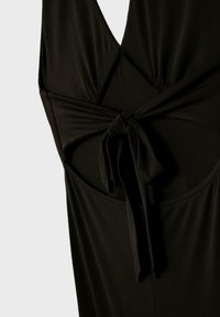 Stradivarius MIDI WITH KNOT - Vestito di maglina - black