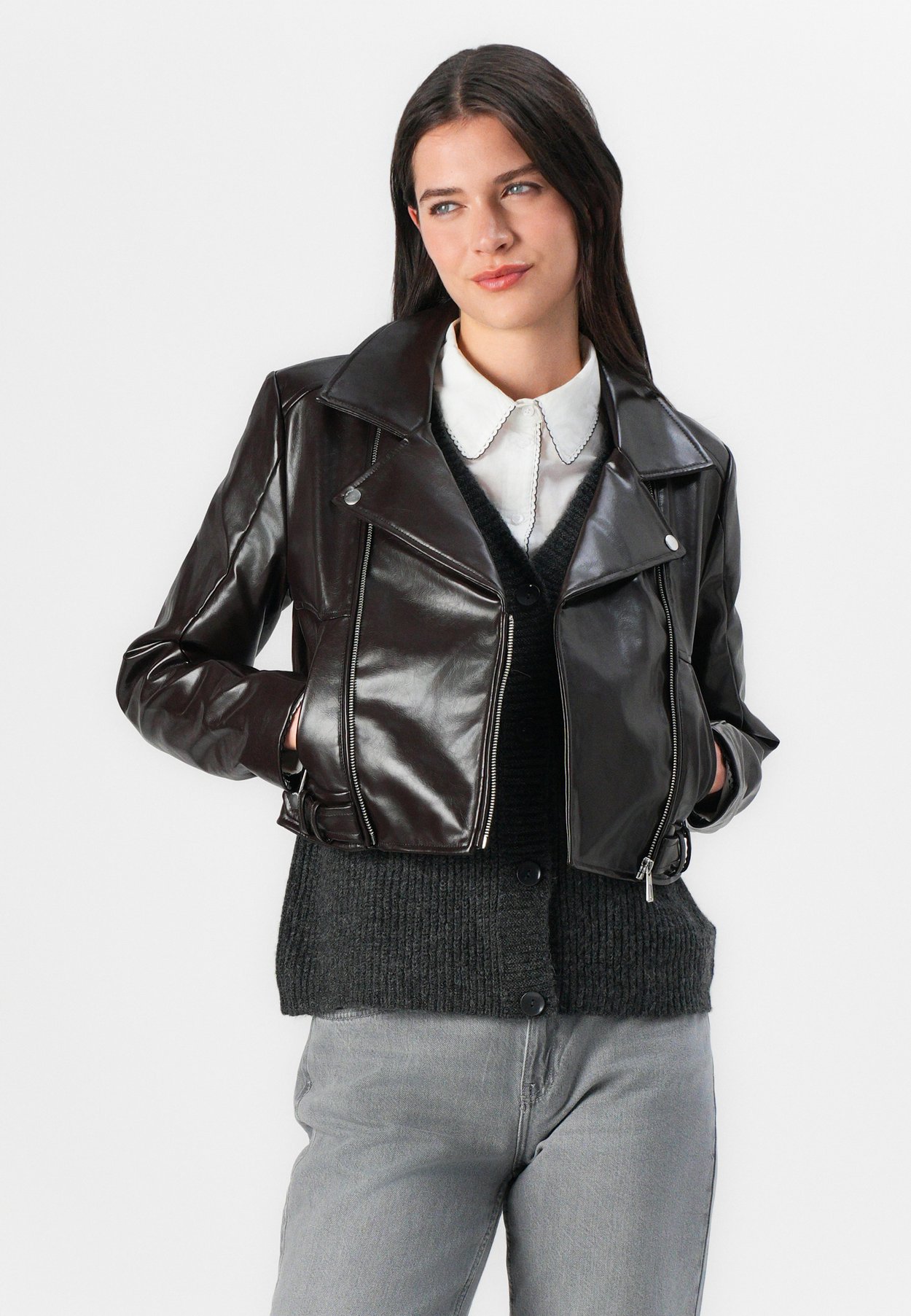 ONLKAMILLA PATENT SHOULDER BIKER