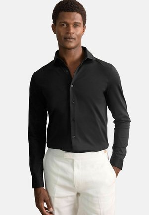 REGULAR FIT - DUKE BUTTON-THROUGH - Vapaa-ajan kauluspaita - black