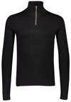 HALF ZIP L/S - Stickad tröja - black