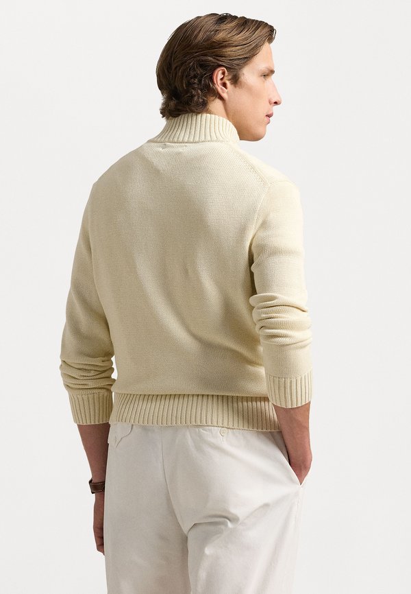 COTTON QUARTER ZIP SWEATER - Jumper - beige2