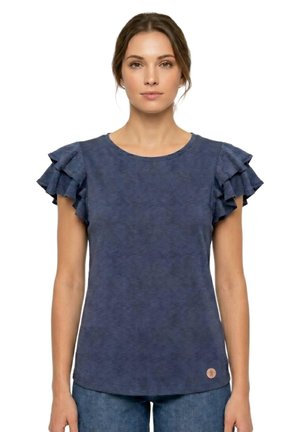 LEONE 1947, WOMAN T-SHIRT SHORT SLEEVES URBAN SAFARI - T-shirt imprimé - indigo blue