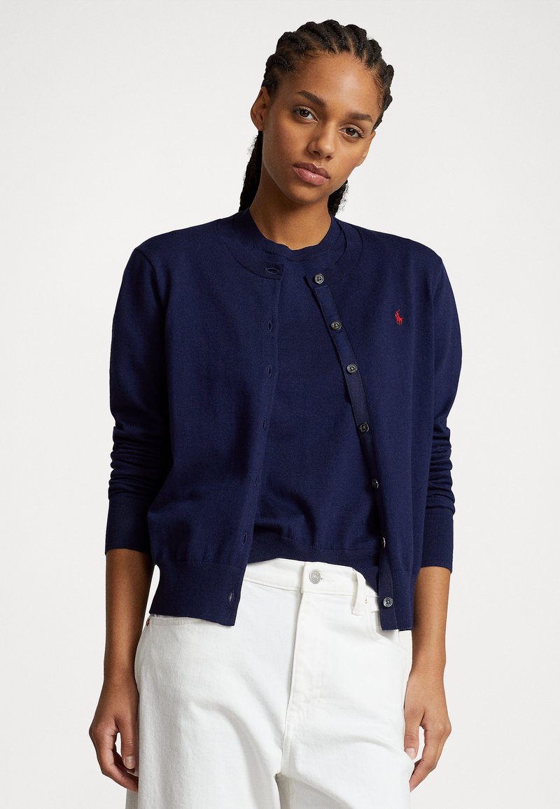 Polo Ralph Lauren - COTTON BLEND CARDIGAN - Neuletakki - bright navy, Suurenna