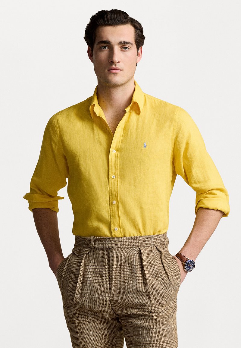 Polo Ralph Lauren - SLIM FIT LINEN SHIRT - Vapaa-ajan kauluspaita - sunfish yellow, Suurenna