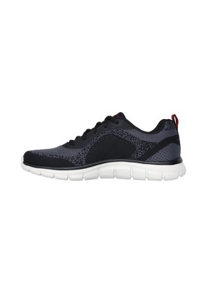 TRACK - Tenisky - black knit/red pu