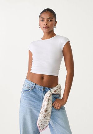 FITTED CROPPED - T-shirt basique - white