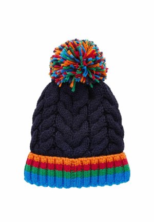 REGULAR FIT - Kootud müts - navy blue rainbow rib