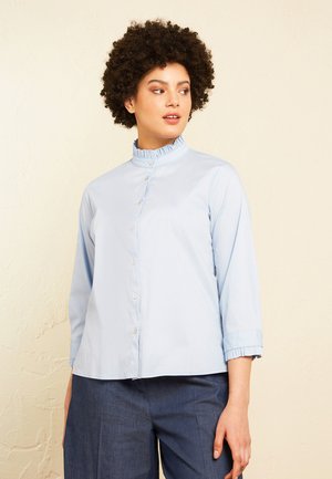 BORDES FRUNCIDOS - Button-down blouse - blu