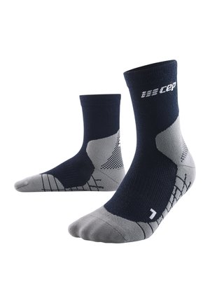 LIGHT MERINO HIKING COMPRESSION SOCKS MID CUT MEN - MADE IN GERMANY - Socken - blue