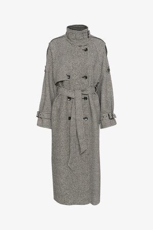 Gestuz AVIC LONG COAT - Trenchcoat - black/white