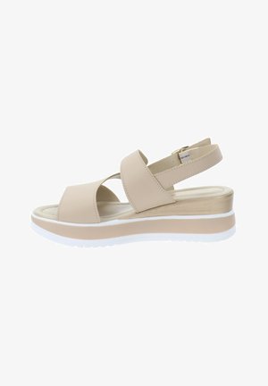 Valleverde Sandali con zeppa - beige
