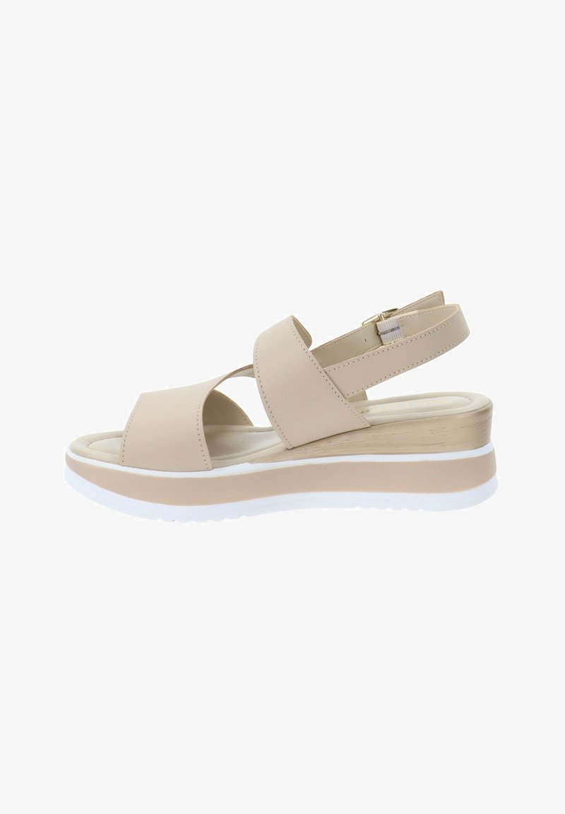Valleverde Sandali con zeppa - beige