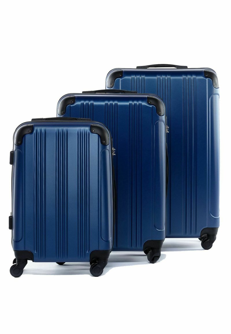 Set Valigie FERGÉ Québec - 3 Pezzi, Rigide, Leggere, 4 Ruote, Blu, Con Lucchetto TSA - Foto 8