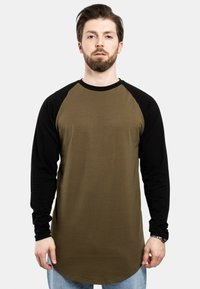 Blackskies - BASEBALL  - Tops ar garām piedurknēm - olive-black Miniatūras attēls 1