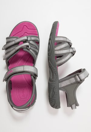 Walking sandals - silver/magenta