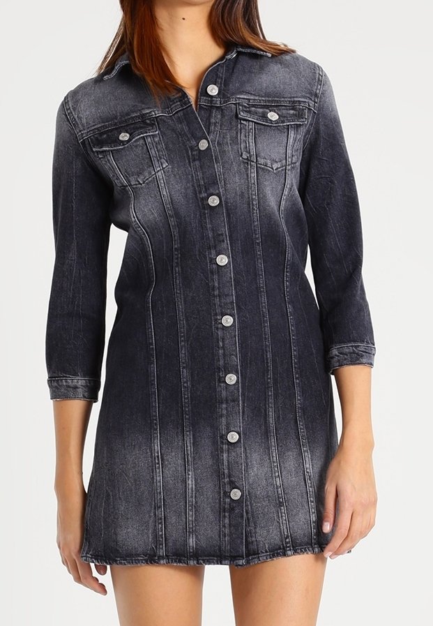 Le Temps Des Cerises Jeansklänning - grey denim