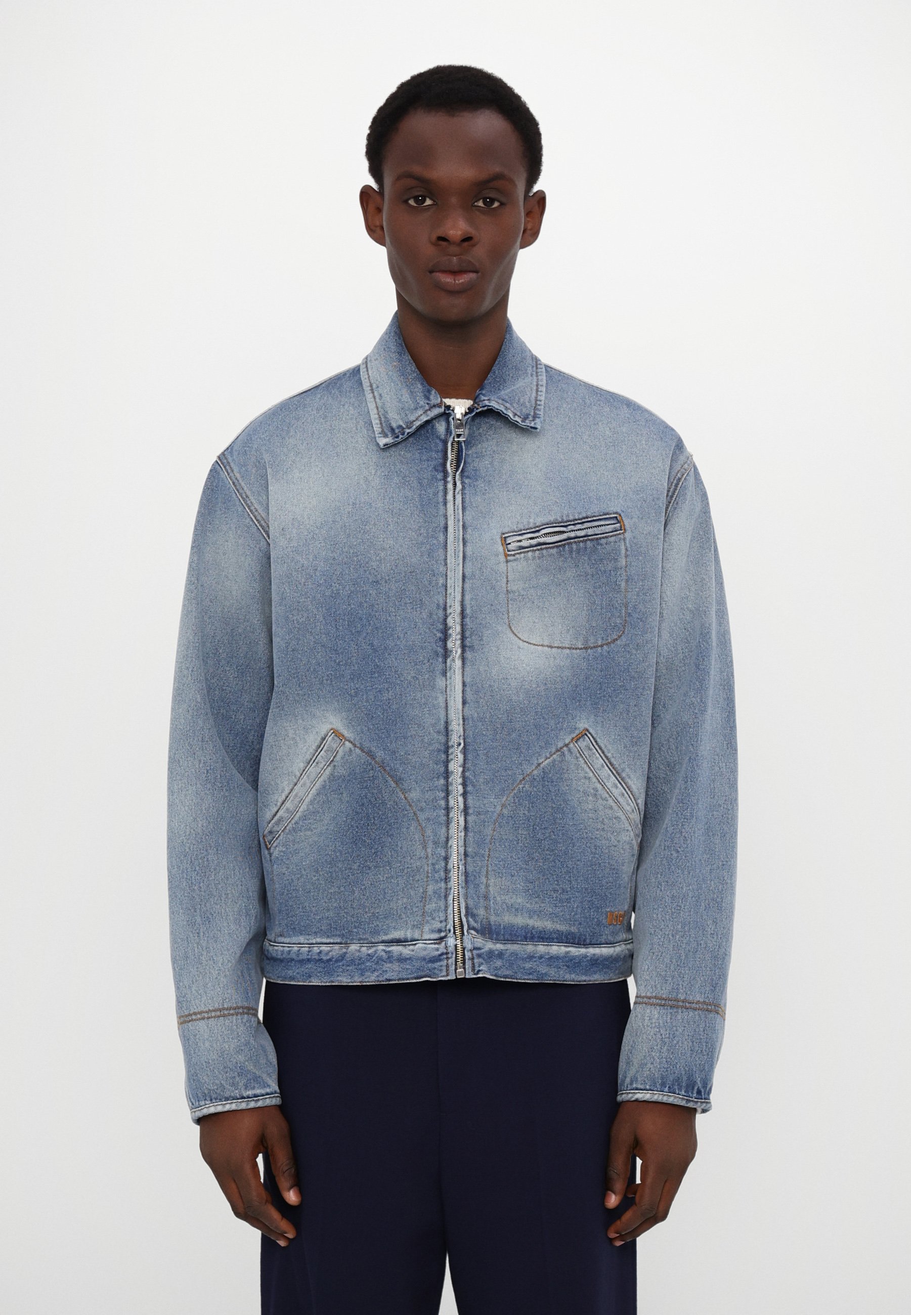 MSGM GIUBBINO JACKET - Denim jacket - blue - Zalando.co.uk