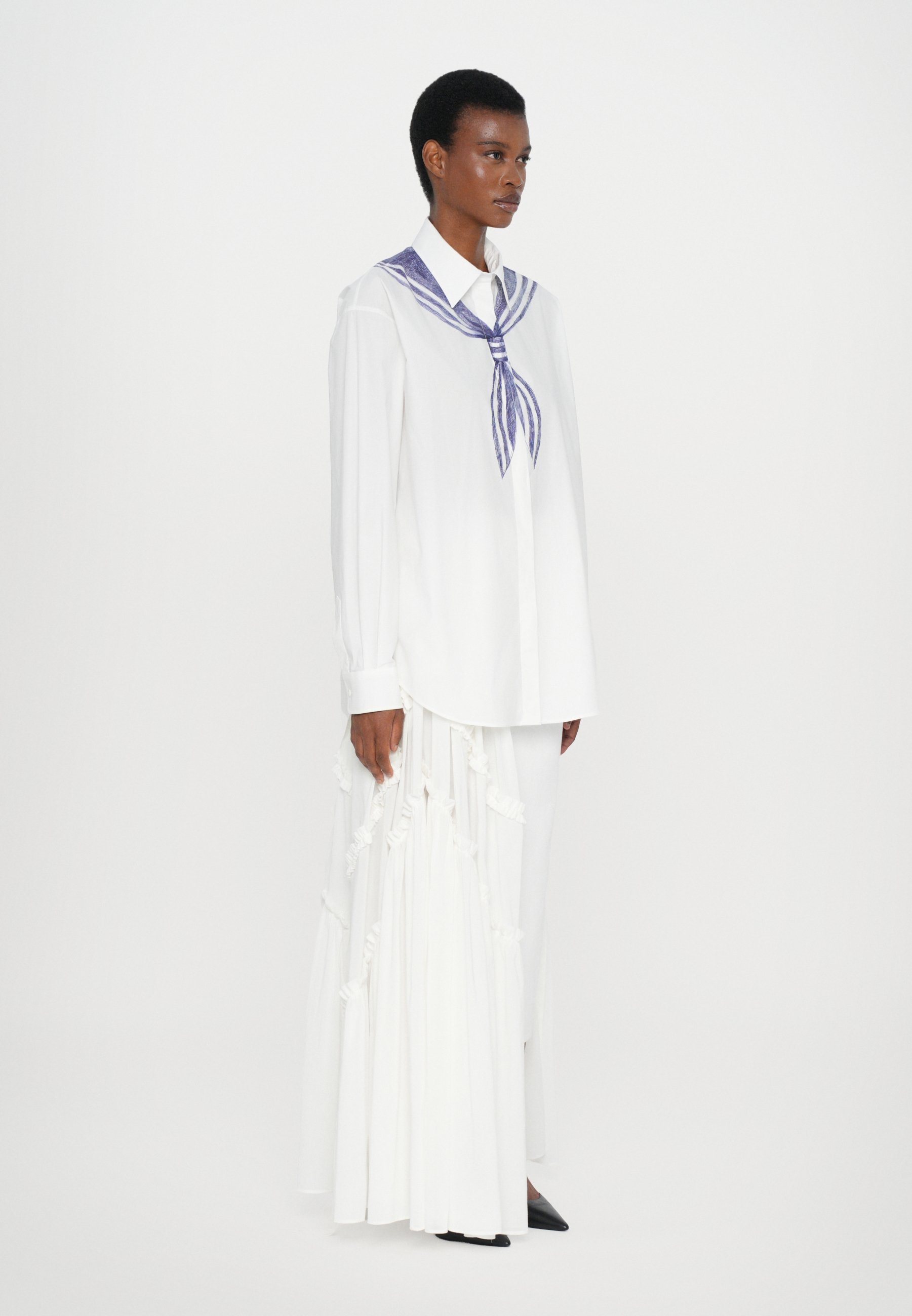 売れ筋商品|||モスキーノ シャツ レディース トップス OLIVIA - Button-down blouse - fantasia bianco MOSCHINO OLIVIA - Button-down blouse - fantasia bianco/white