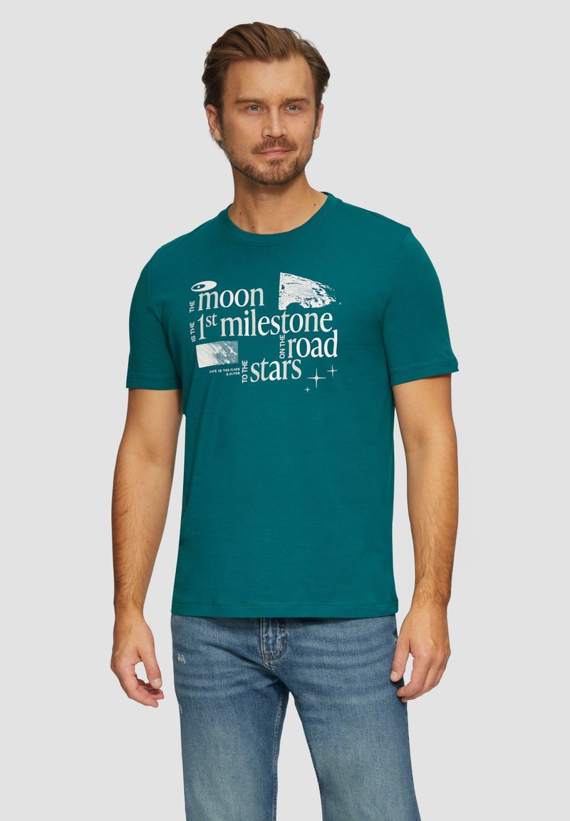 s.Oliver MIT PRINT - T-shirt print - petrol