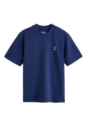 Next, REGULAR FIT - PLAIN EMBROIDERED T-SHIRT . - T-shirt basic - navy licence bugs bunny