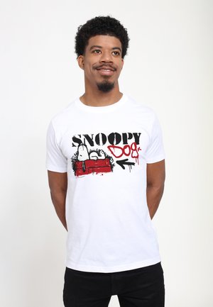 Henry Tiger, SNOOPY GRAFITI SNOOPY DOGHOUSE GRAFFITI GRAPHIC PEANUTS - T-shirt imprimé - white