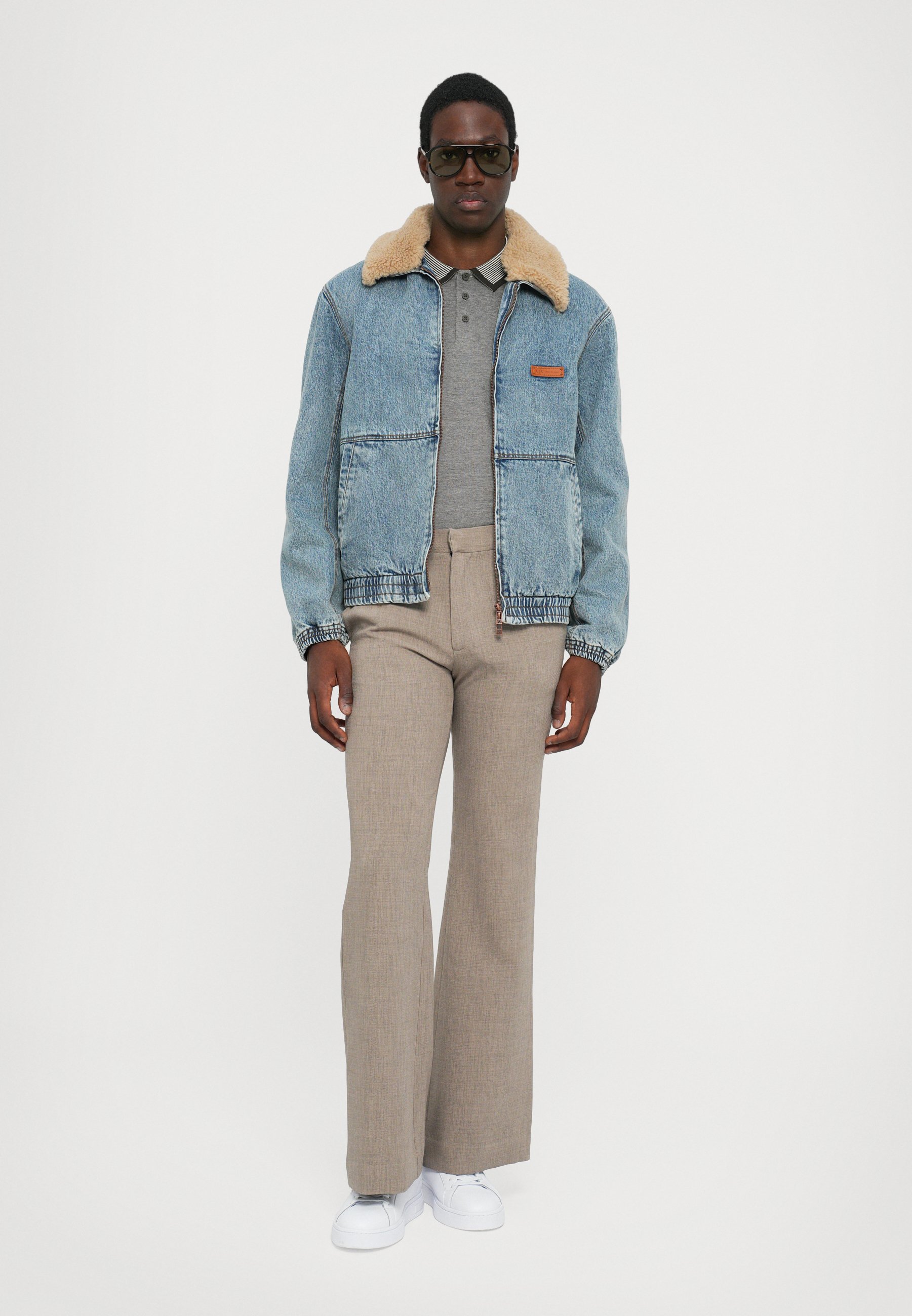 Armani Exchange BLOUSON JACKET - Denim jacket - light blue denim Armani Exchange BLOUSON JACKET - Denim jacket - light blue denim