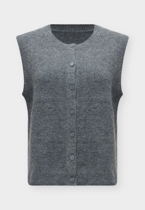 ONLY, ONLOLIVIA SL BUTTON VEST CC KNT - Veste sans manches - dark grey melange