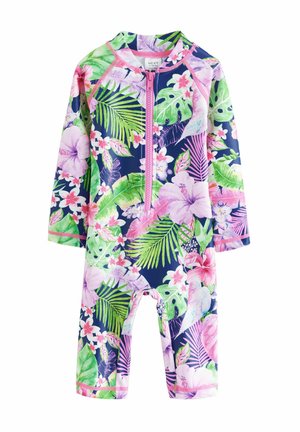 REGULAR FIT LONG LEG - Baddräkt - navy purple tropical